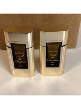 VTG Cartier Must de Cartier Mini set COLLECTIBLE EMPTY Bottles BOXED 1990's